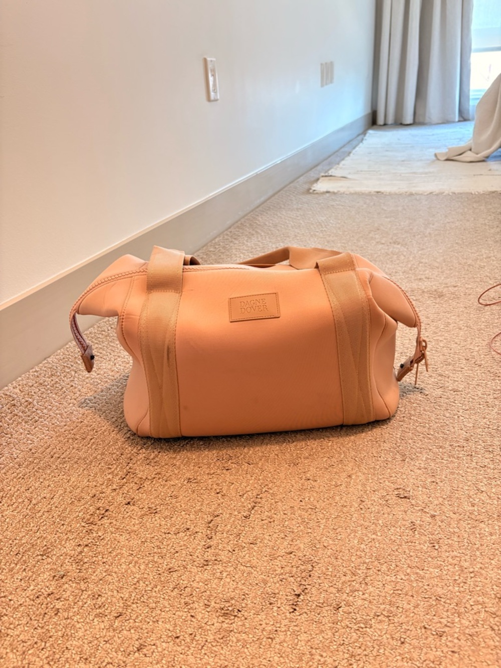 Dagne Dover pink beige medium Travel Duffle